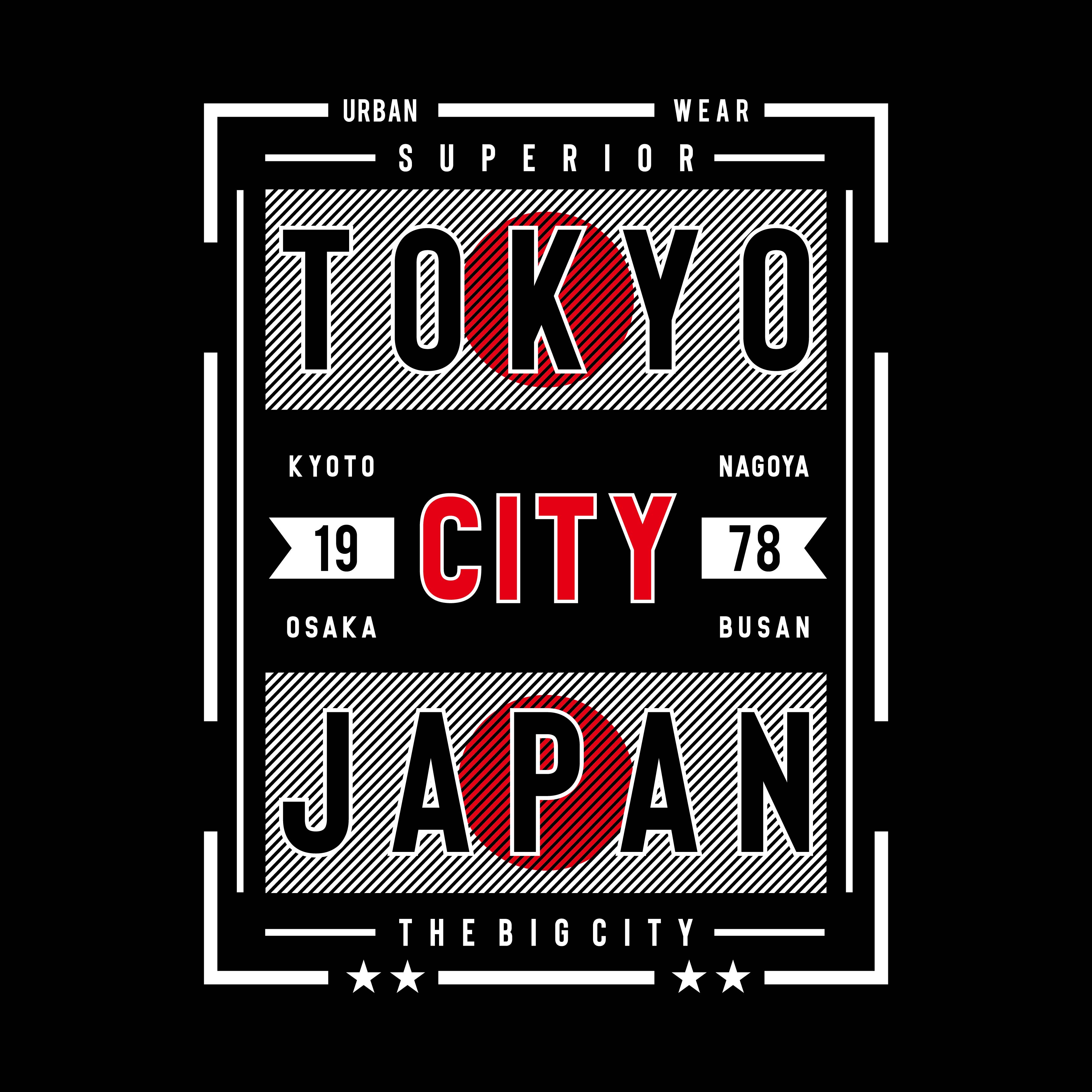 tokyo japan typography design for t shirt Download Free Vectors