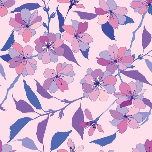 Floral seamless pattern. Flower background. vector