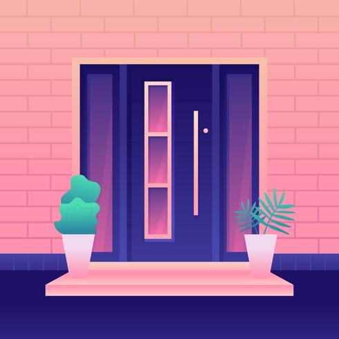 Gradient Door vector