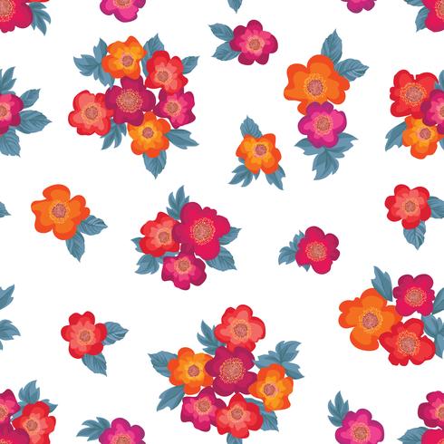 Floral seamless pattern. Flower background. Garden ornament vector