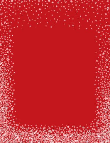 Snow border. Christmas Winter holiday frame greeting background vector