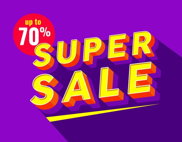 Super Sale Typography vector