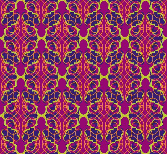 Oriental line pattern Abstract floral ornament Swirl fabric background vector