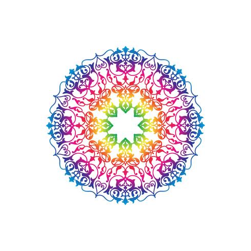Ornamental round floral pattern. Mandala oriental flower ornament vector
