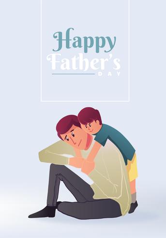 Feliz dia del padre vector de diseño