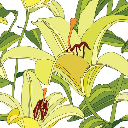 Patrón floral. Flor de fondo sin fisuras. Floreciente jardín ornamental. vector