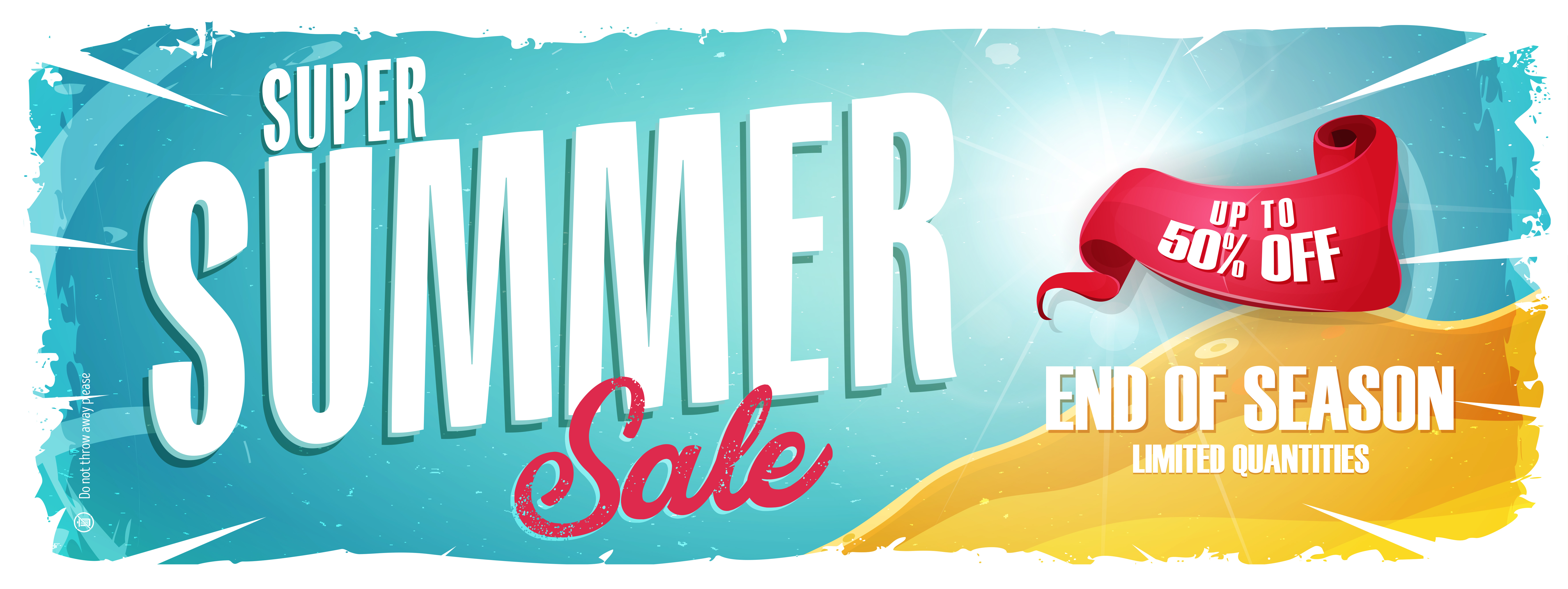 Summer Holiday Sale Wide Banner 524733 Vector Art at Vecteezy