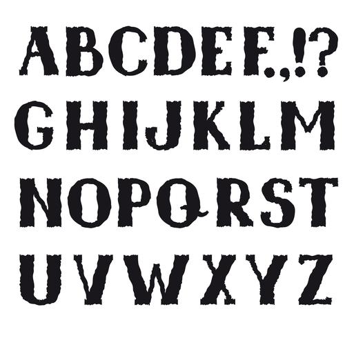Latin alphabet. Grunge line decorative font. Characters set vector