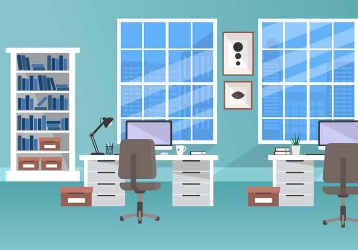 Office In Flat Style vector