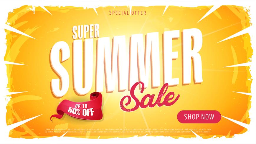 Summer Sale Template Banner vector