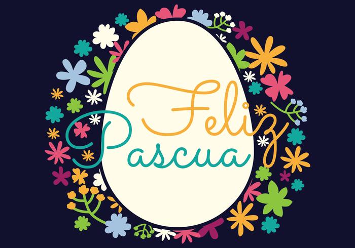 Tipografía Feliz Pascua vector