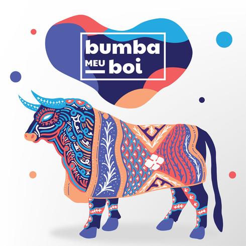 Bumba Meu Boi Bulls diseño vectorial vector