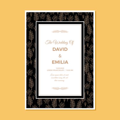 Wedding Invitation Card Template vector