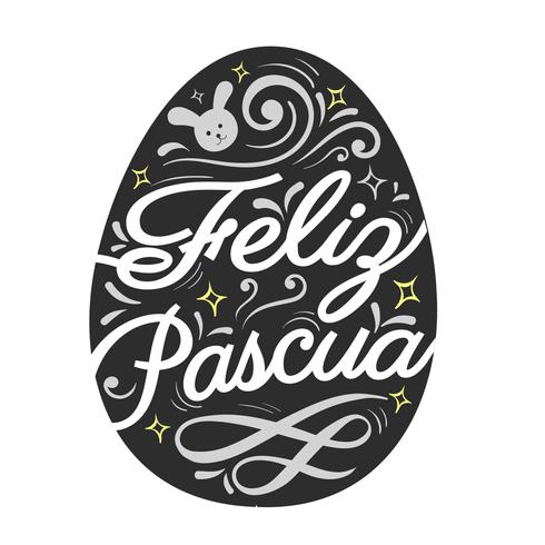 Tipografía Feliz Pascua vector