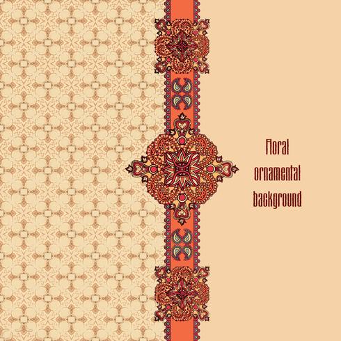 Abstract floral ornamnet. Flourish ornamental tiled pattern. vector