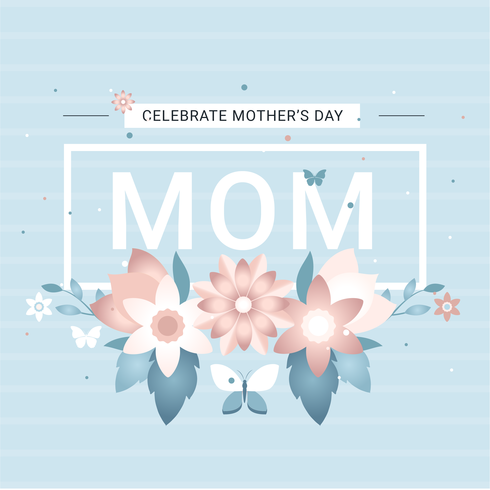 Vector Mother's Day Greeting Card