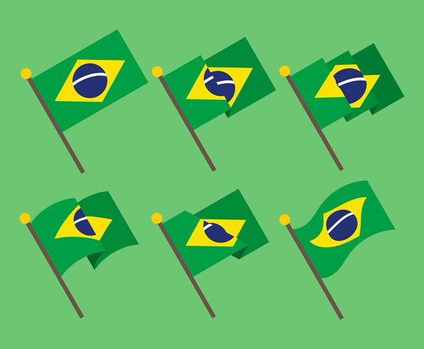 Brasil Flag Clipart Set  vector