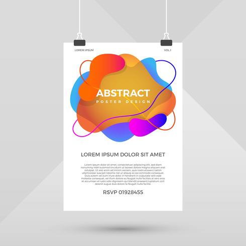 Forma abstracta diseño de cartel Vector plantilla