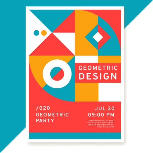 Geometric Poster Design Vector