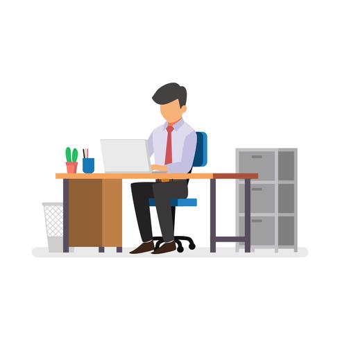 Man working in the office vector