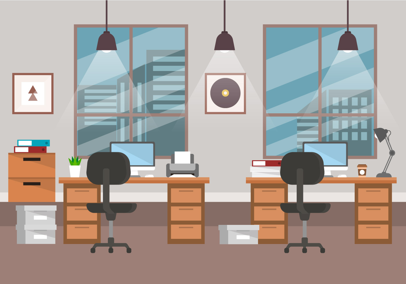 Office Design 525034 Vector Art at Vecteezy