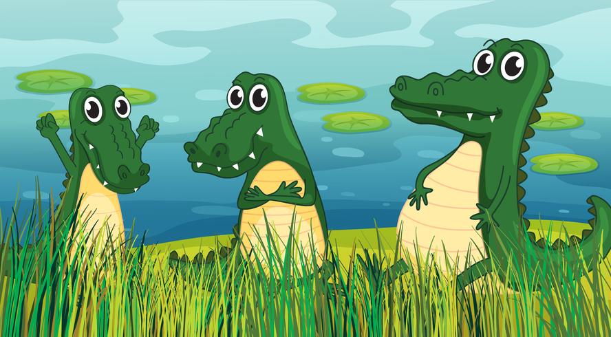 Scary dinosaurs vector