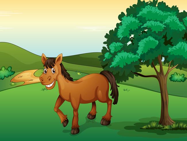 Un caballo sonriente vector