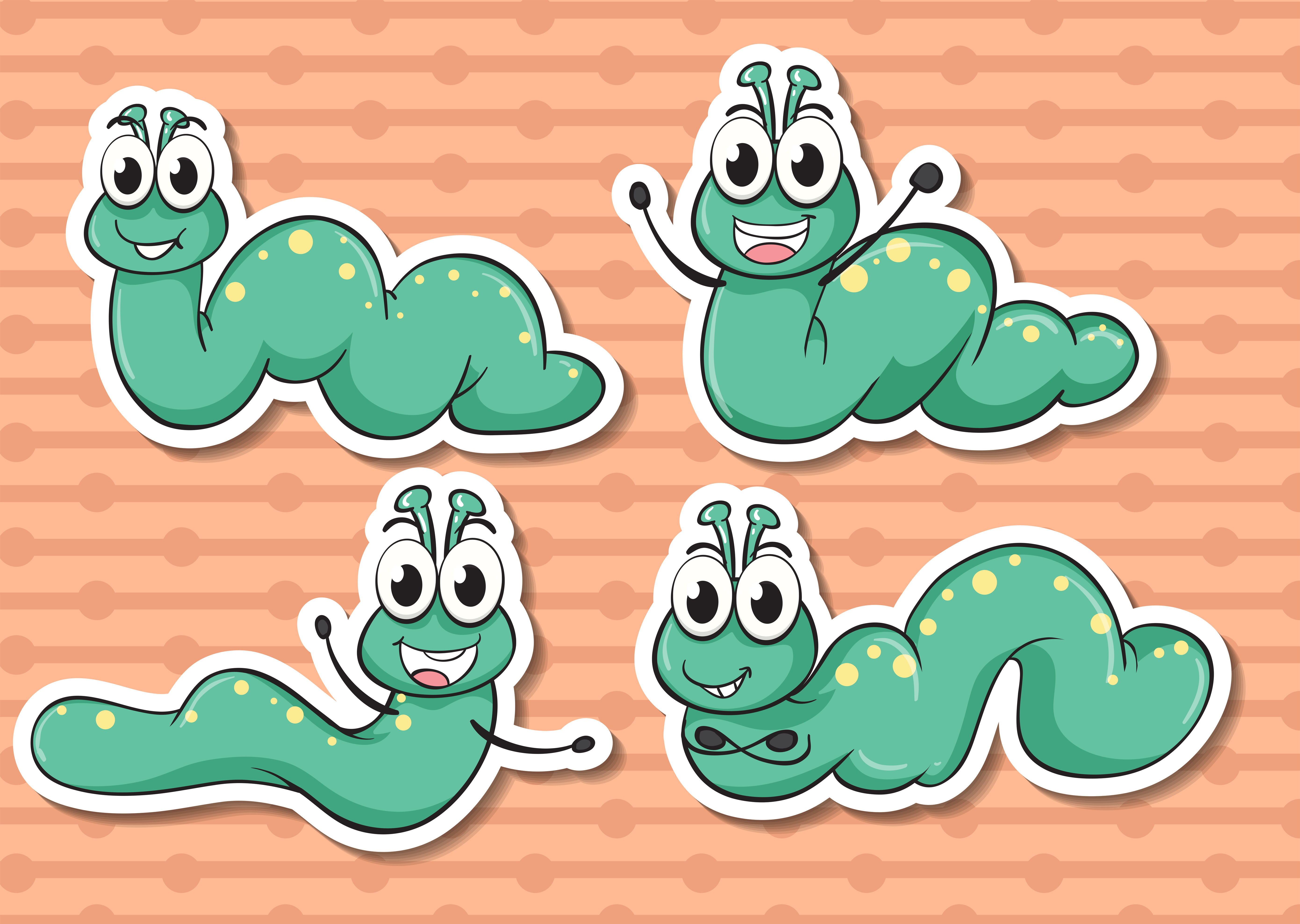 Worm Cartoon Free Vector Art (152 Free Downloads)
