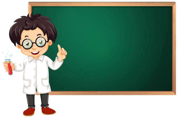 Scientist in classroom vector