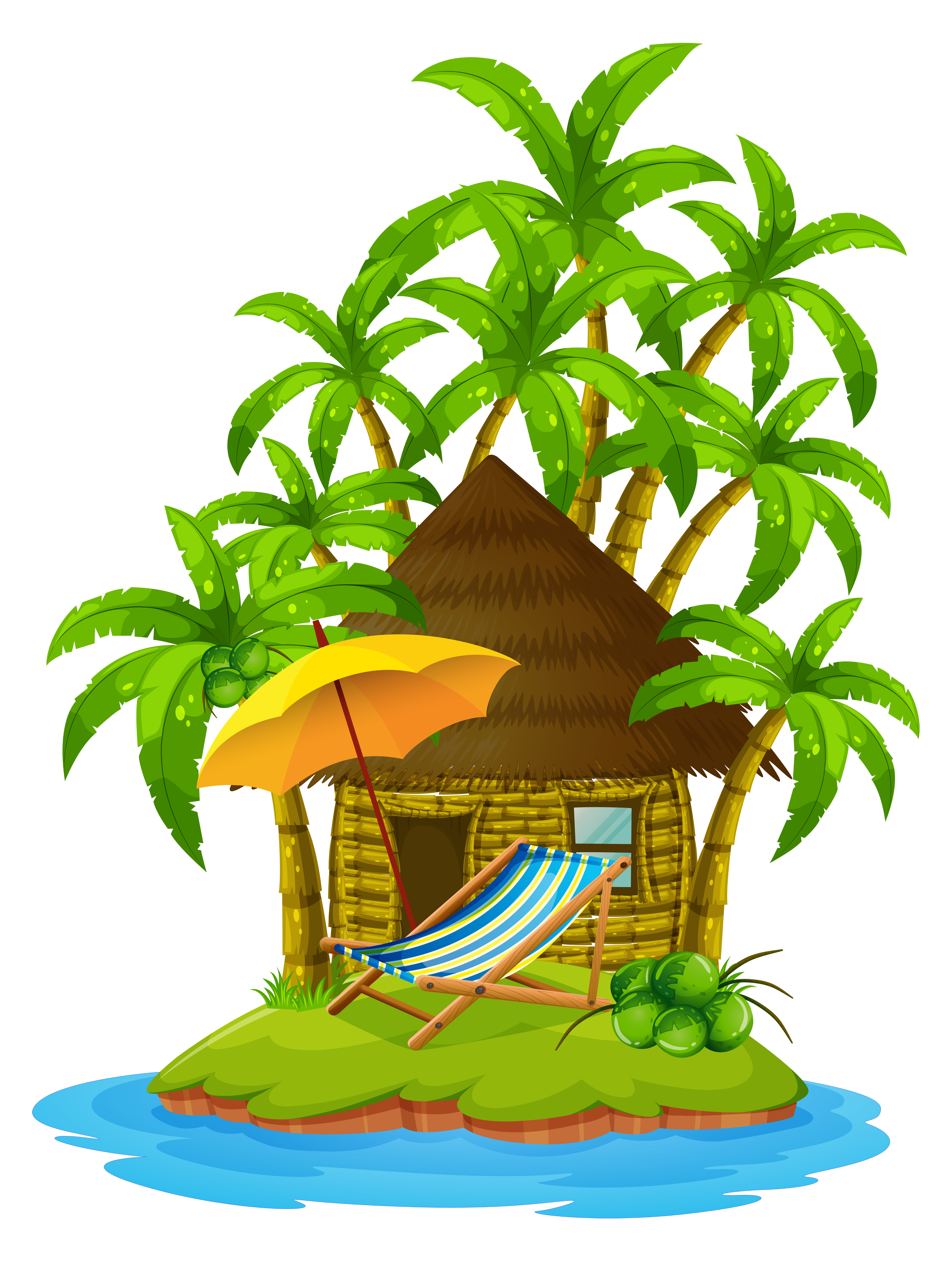 Cottage on private island - Download Free Vectors, Clipart ...