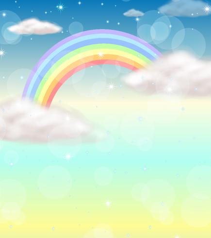 A rainbow in the sky vector