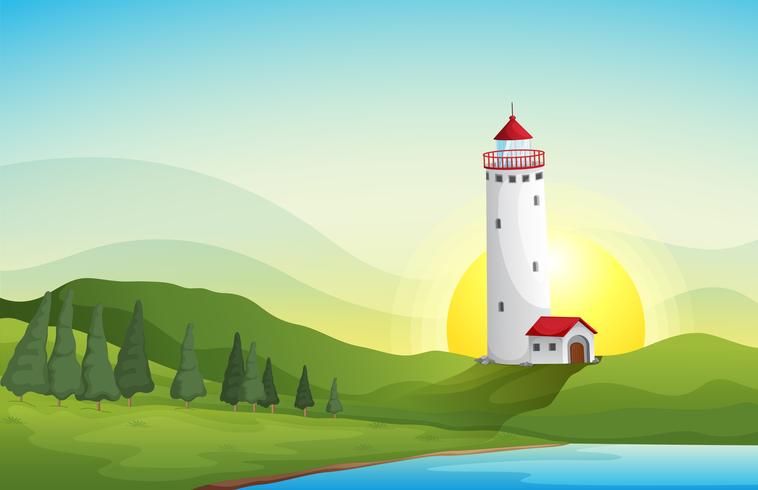 a light house vector