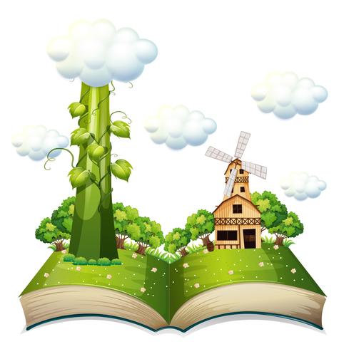 Beanstalk book vector