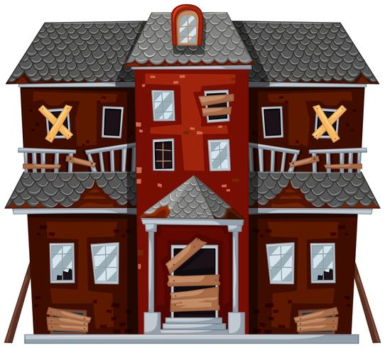 Big house with bad condition vector