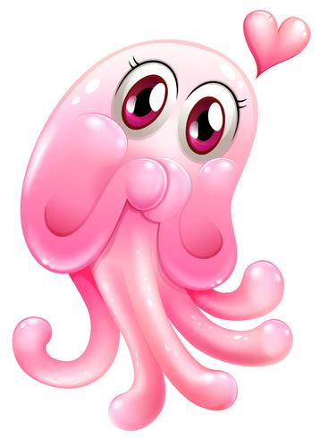 Un hermoso monstruo pulpo vector