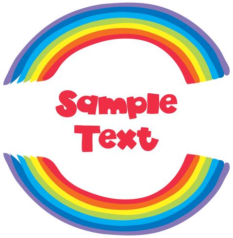 Sample text with rainbow background vector