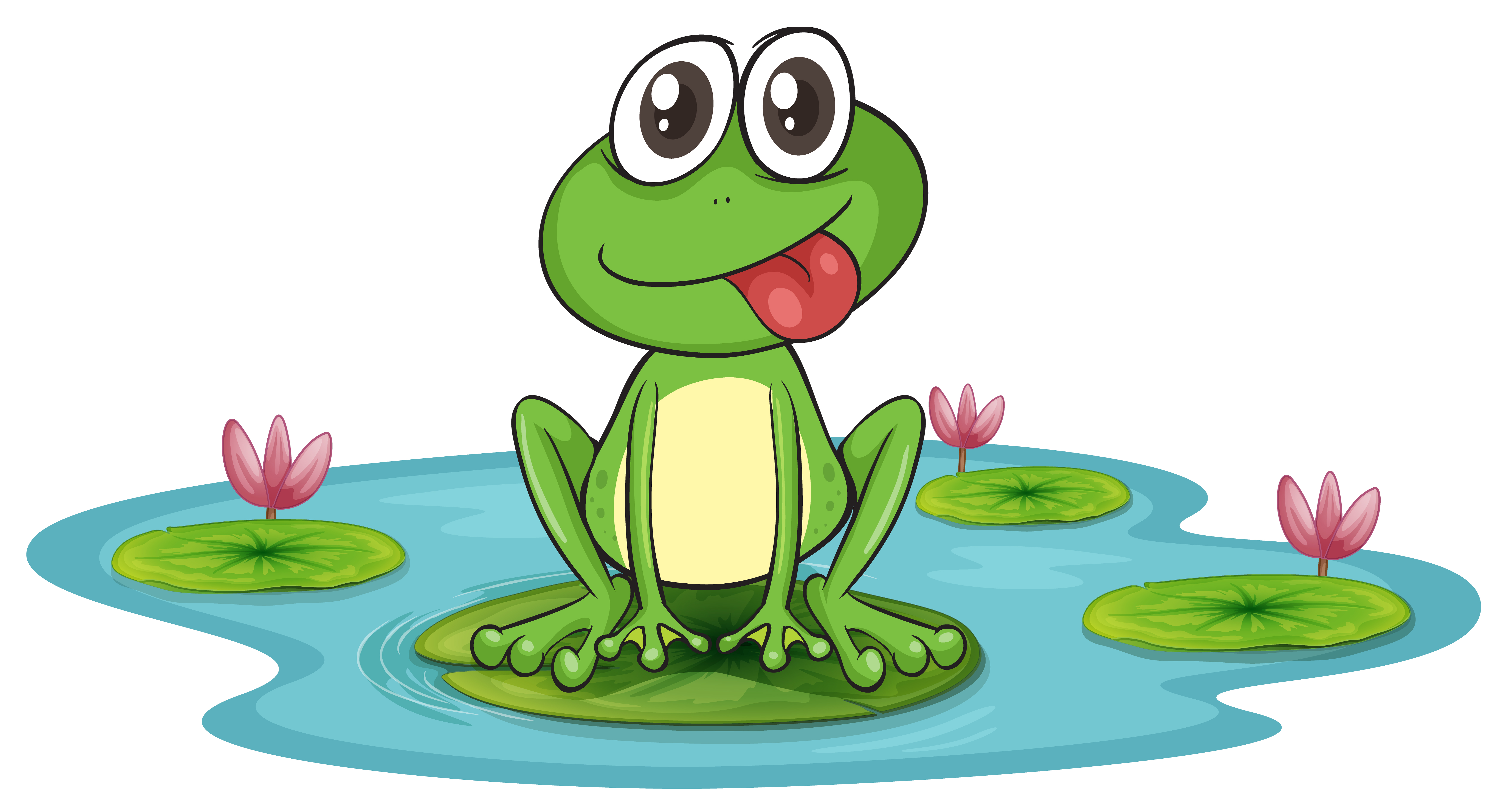 a frog and water 525806 Vector Art at Vecteezy
