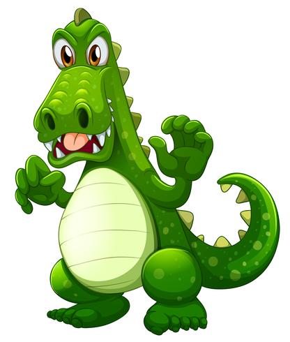 An angry crocodile vector