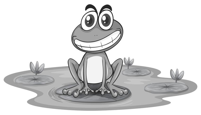 Happy frog vector