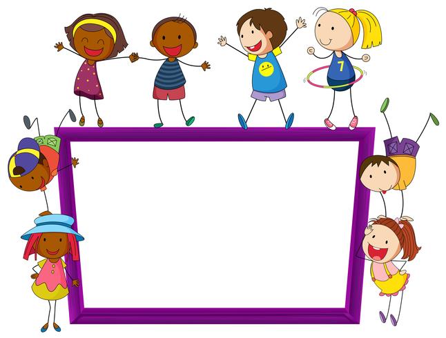 Children and frame vector