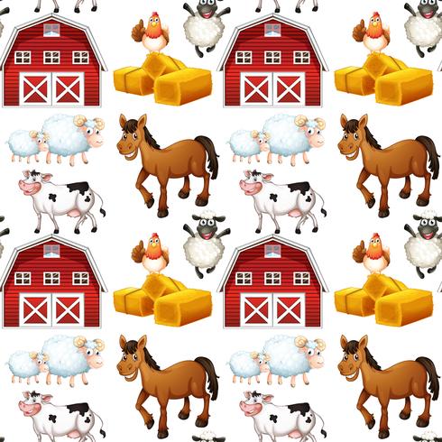 Seamless farm vector