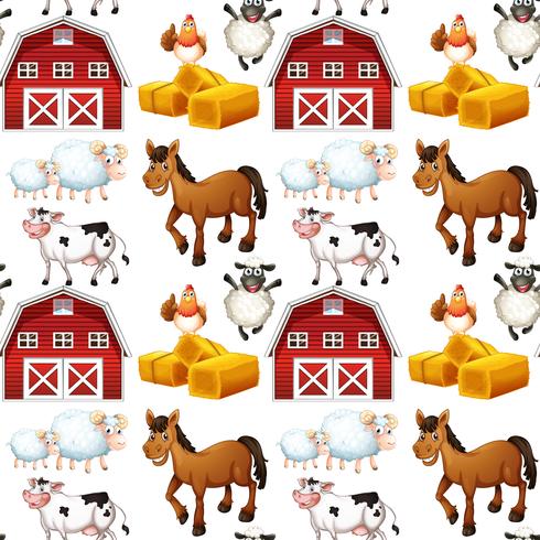 Seamless farm vector