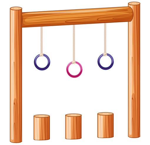 Swining rings juegos infantiles vector