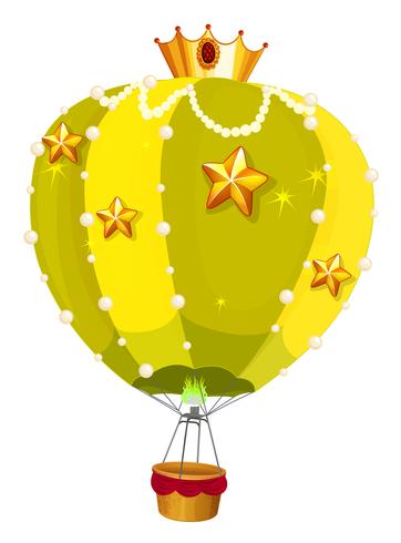 Balloons with golden stars vector