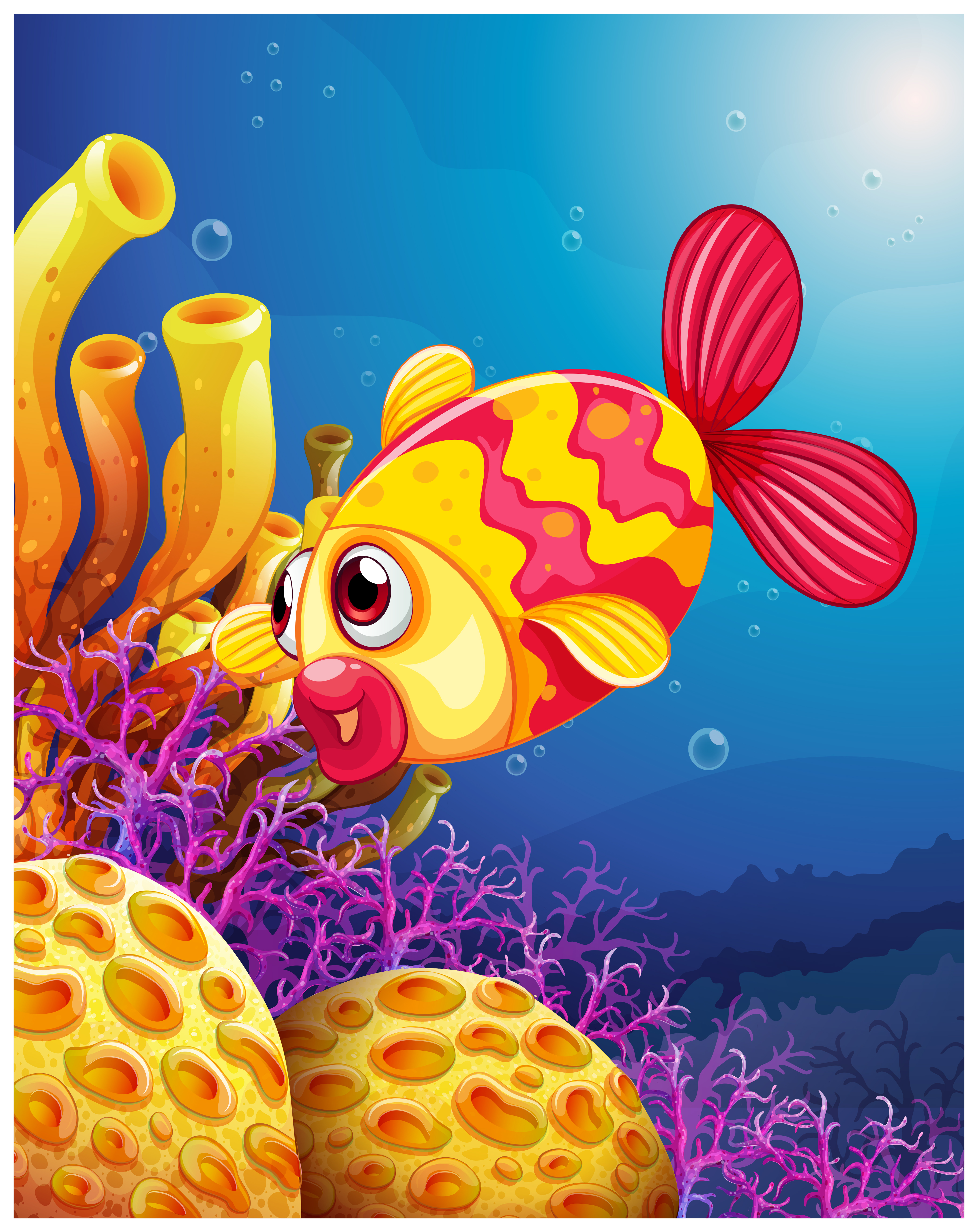 Download A colorful fish under the sea - Download Free Vectors ...