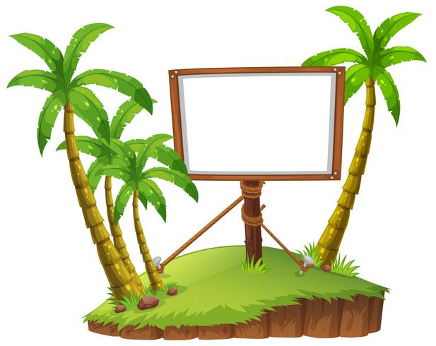 Board template on island vector