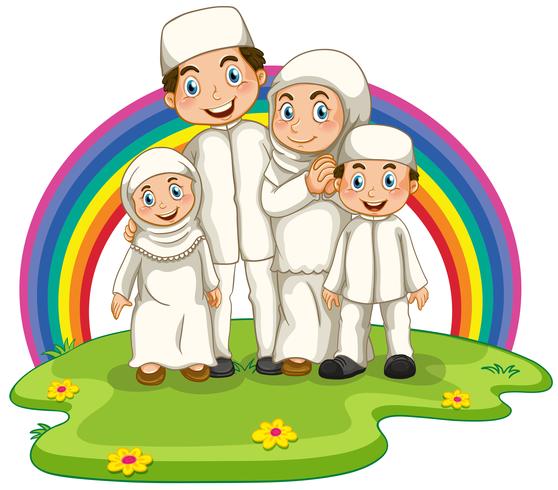 Muslim family vector