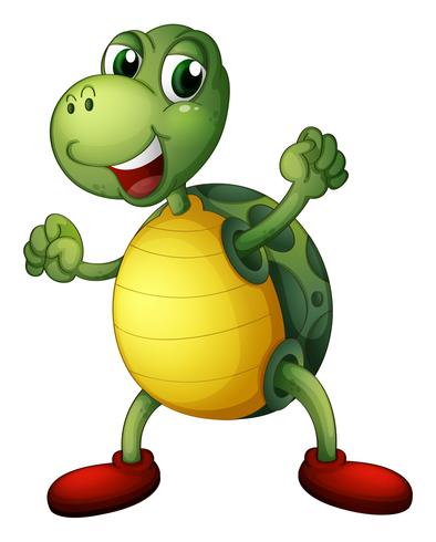 A playful turtle  vector