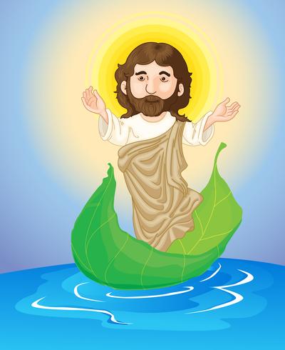 jesus floating vector