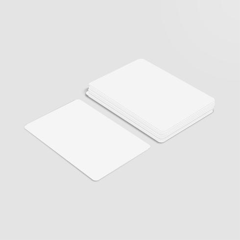 Maqueta de tarjetas de visita en blanco 3d. Ilustracion vectorial vector